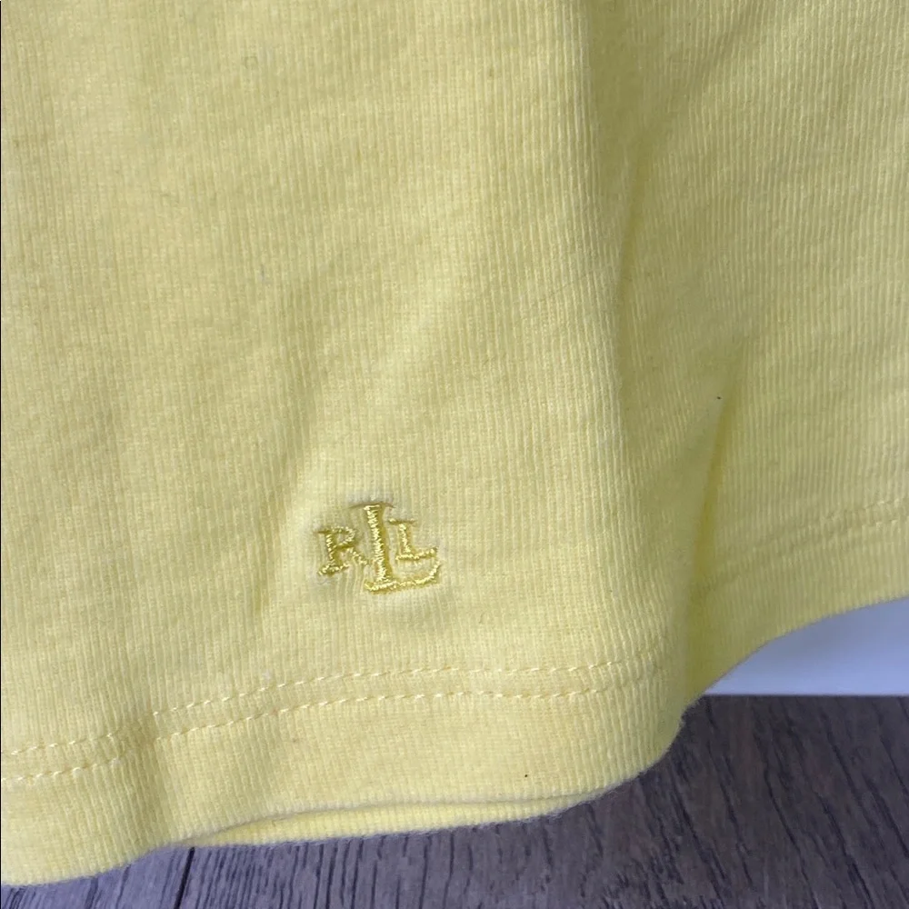 Lauren Ralph Lauren Soft Yellow Tee Womens Size Medium - 784 - Picture 3 of 5